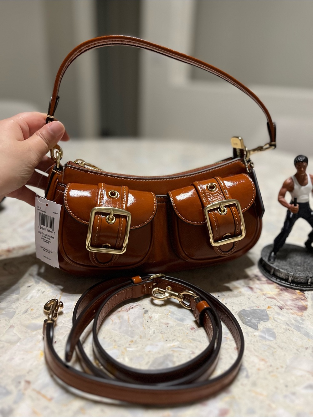 ‼️LAST 1 NWT COACH Ashton 2way Shoulder Bag CBJ01 glazed leather - Picture 6 of 14